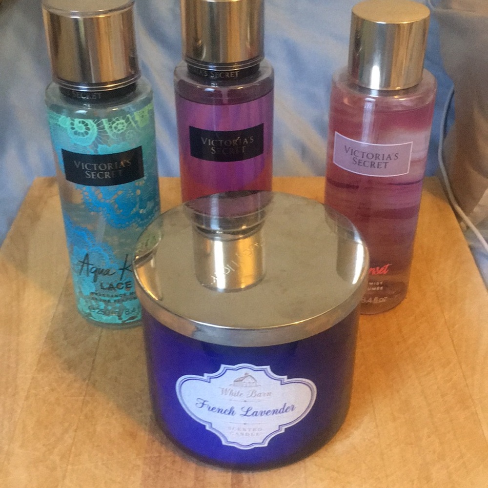 3 body spray and candle